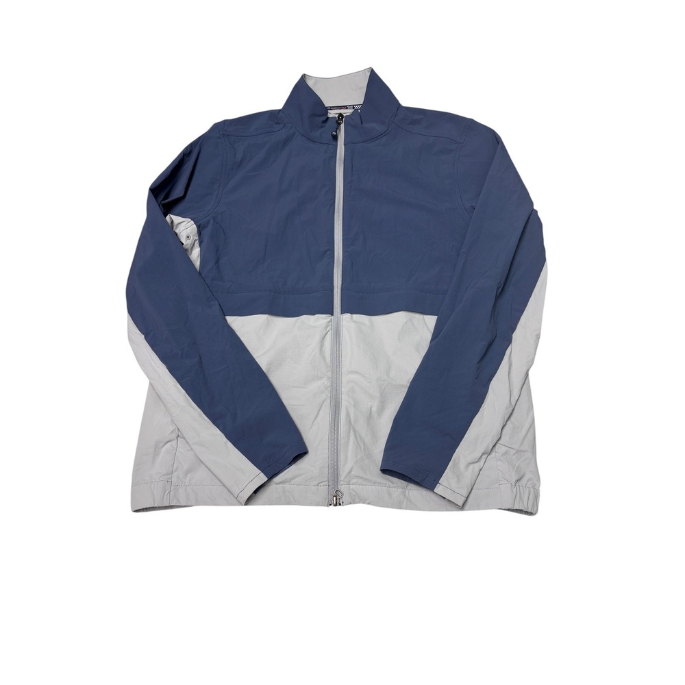 Southern Tide Tide to Trail Mens Medium Blue Grey Colorblock Ripstop Jacket 8668